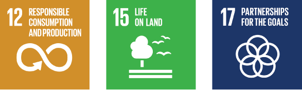 Cocopalm supports the SDGs number 12: Responsible consumption and production, 15: Life on land, and  17: Partnerships for the goal