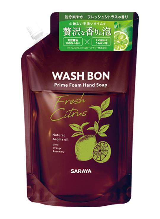 Wash Bon Prime Foam Hand Soap Herbal Citrus Refill 500mL