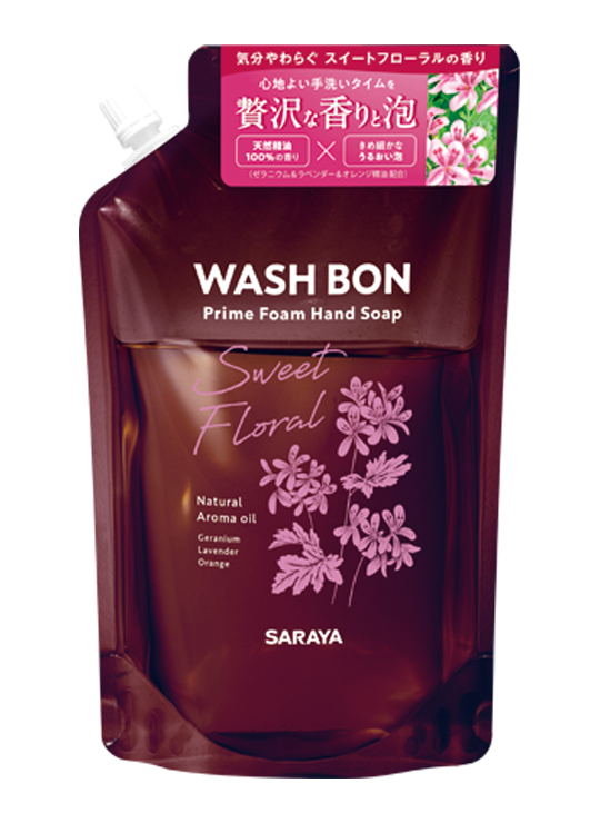 Wash Bon Prime Foam Hand Soap Sweet Floral Refill 500mL
