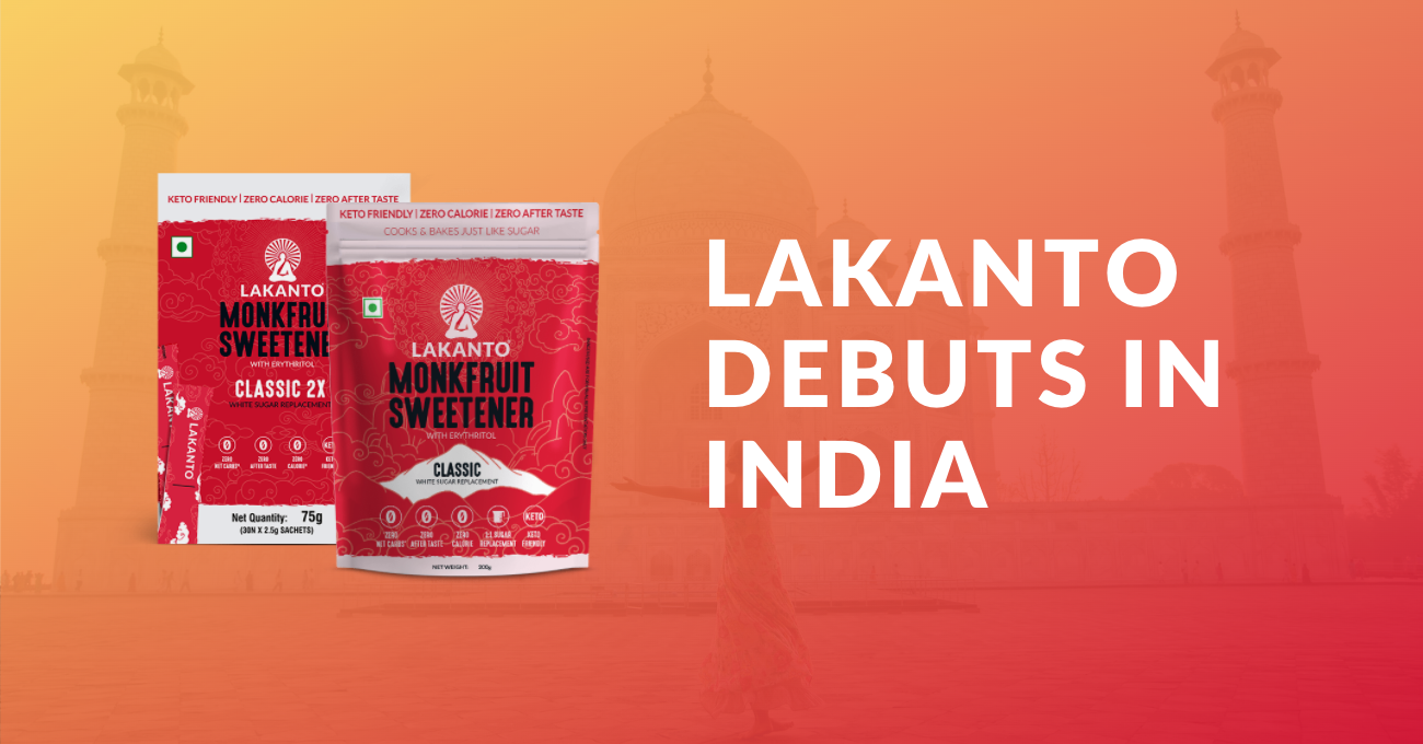 Lakanto has started selling in India at lakanto.in from December 25th, 2021.
