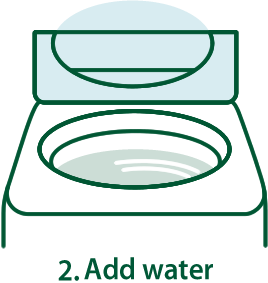 2.Add water