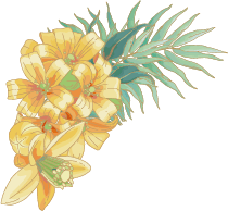 Cocopalm flower decoration.