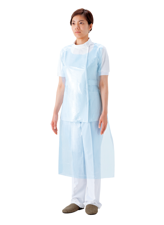 Wearing Plastic Apron