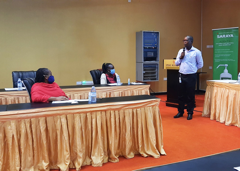 Mr. Collins addressed participants at one of the UNIDO training events where SARAYA participated.