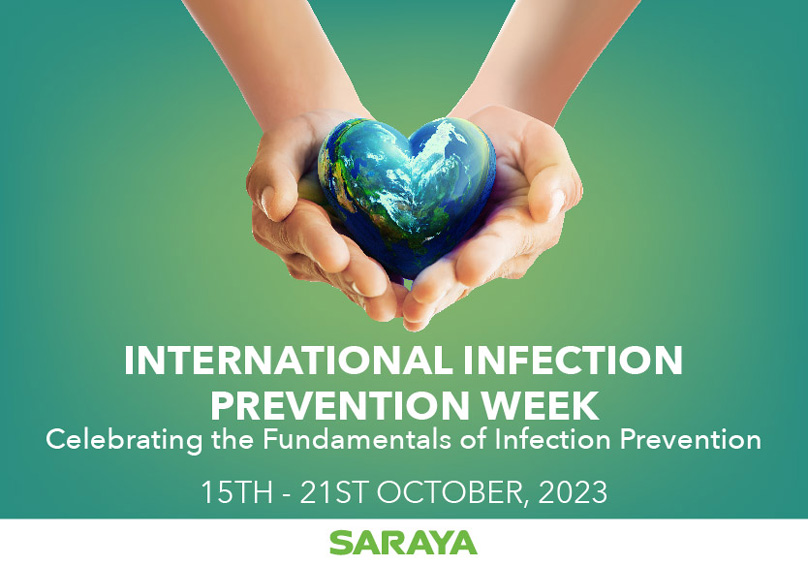 International Infection Prevention Week 2023 poster by SARAYA
