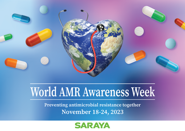 World Antimicrobial Awareness Week 2023 poster made by SARAYA.