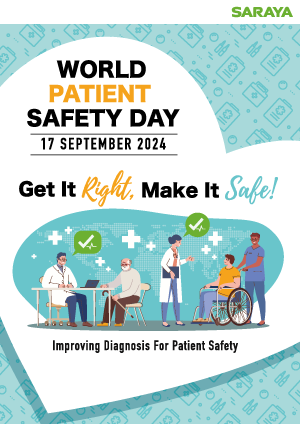 World Patient Safety Day poster for 2024 by SARAYA